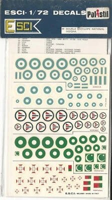 DOUBLE ENVELOPE NATIONAL INSIGNA 1/72 DECALS ESCI 99 - SIGILLATO - Immagine 1 di 2