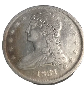 elf Bust Half Dollar 1837 Reeded Edge SW192 - Picture 1 of 2