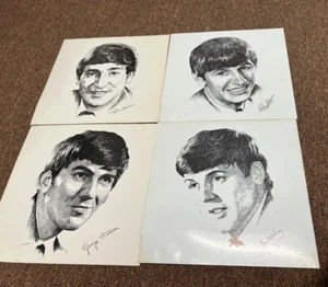 THE BEATLES DETAILLIERTE LINIENZEICHNUNGEN GEEIGNET ZUR RAHMUNG - Bild 1 von 3