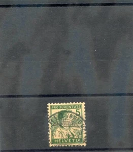 SUIZA Sc B2 (MI 128)VF USADO 1915 5c+5c NEGRO AZUL VERDE Y NARANJA OSCURO $24 - Imagen 1 de 1