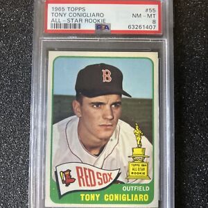 1965 Topps #55 TONY CONIGLIARO ALL-STAR ROOKIE Boston Red Sox PSA 8 NM/MT
