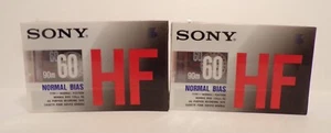 TWO SEALED SONY HI-FI RECORDING AUDIO CASSETTE TAPES TYPE 1 NORMAL BIAS 60MIN - Picture 1 of 7