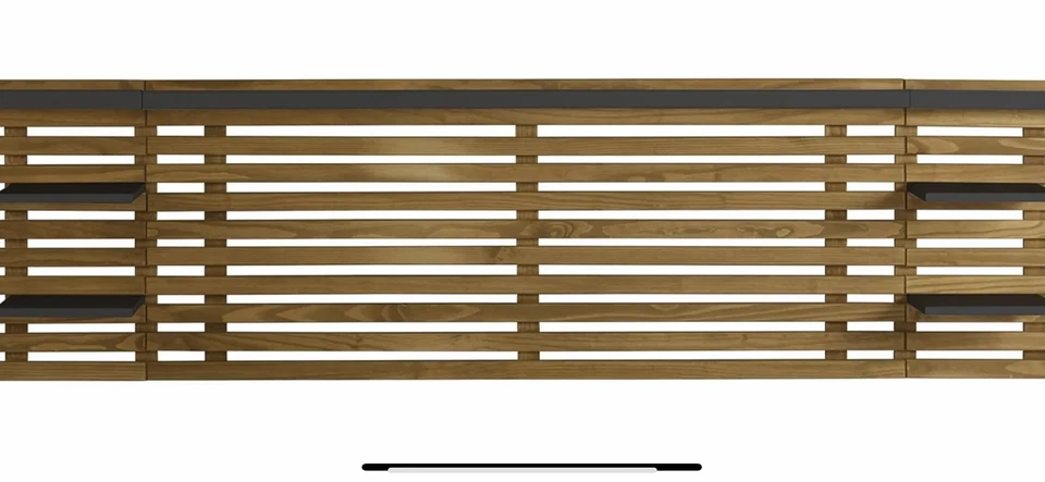 tete de lit en chêne noir - Photo 1/3