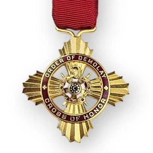Order Of DeMolay Cross Of Honor Medal Award Freemason Masonic Youth Boys Vintage - Picture 1 of 12