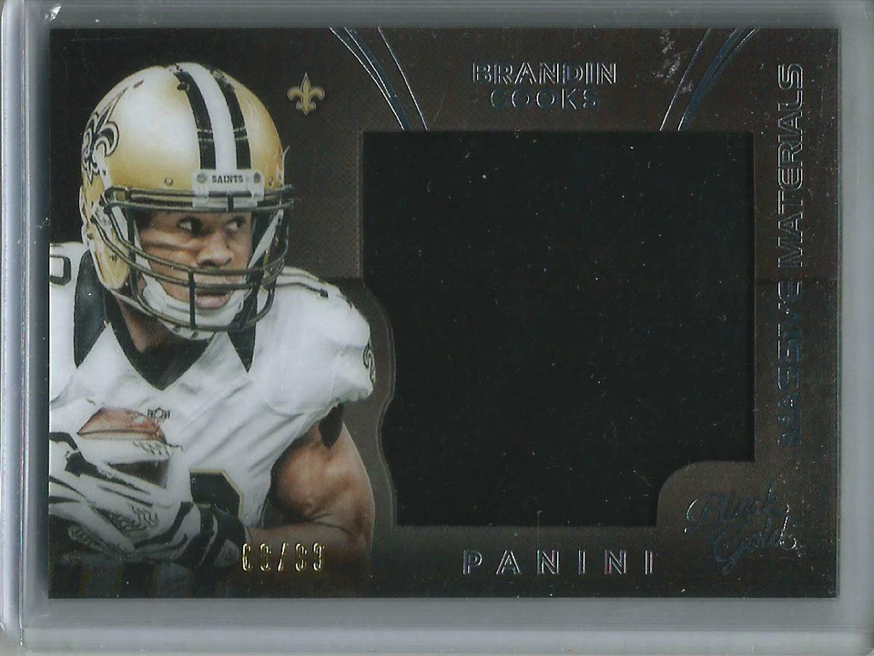 Brandin Cooks 2015 Panini Black Gold Jumbo Game Used Jersey #60/99 - Image 1 of 1