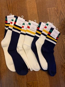 Hudsons Bay HBC Stripes Crew-Socken Unisex WÄHLEN marineblau oder weiß L/XL neu mit Etikett - Bild 1 von 8