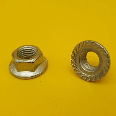 2 Stk. Flanschmutter DIN 6923 M10x1,25 Feingewinde Edelstahl Fein Bundmutter - Bild 1 von 3