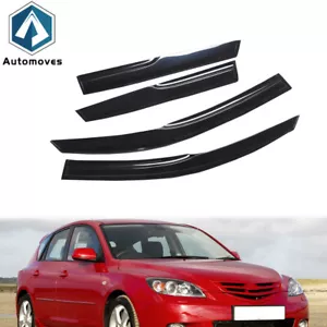 Viseras de ventana deflector protectores de lluvia NUEVO para 04-09 Mazda 3 Hatchback 5 puertas - Imagen 1 de 7