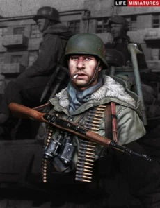 Life Miniatures - MG42 Trípode Portador Totenkopf Div - Busto de resina 1/10 - LMB008 - Imagen 1 de 11