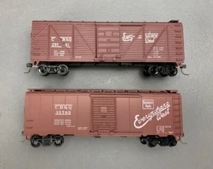 2X Lot HO Athearn & RND CB&Q Single Door Boxcars #35789 #28541 w/KDs HO5319 - Picture 1 of 6