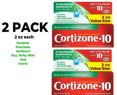 Cortizone 10 Plus Ultra Moisturizing, Maximum Strength, Anti-Itch Cream, 2 PACK! - Image 1 of 4