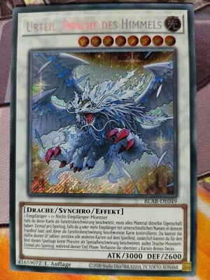 URTEIL, DRACHE DES HIMMELS - BLAR-DE049 Secret Rare NM Synchro Lichtverpflichtet - Bild 1 von 2