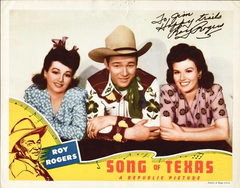 ROY ROGERS - INSCRIBED LOBBY CARD SIGNED Cover