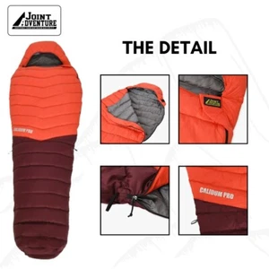 JOINT ADVENTURE SLEEPING BAG CALIDUM PRO GOOSE DOWN 800FP Orange like rab alpine - Picture 1 of 1