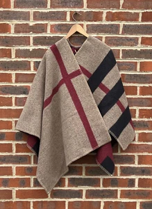 Bnwt Burberry Prorsum Ladies Wool House Check cape Jacket Monogram A393 - Picture 1 of 18