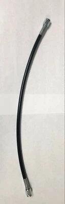 -4 AN 12" Stainless Braided W/ Black PVC Coating PTFE Brake Line Straight Ends - Image 1 of 3