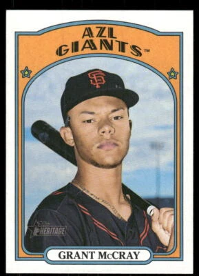 2021 Topps Heritage Minor League #100 Grant McCray NRMT - Image 1 of 2
