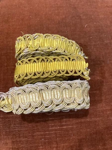 130 '' Gelb Französisch Vintage Borte Passementerie Zopf 1 1/4 Zoll - Bild 1 von 4