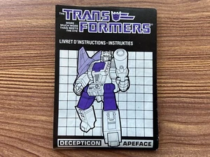 Transformers G1 1988 APEFACE headmaster instructions booklet manual EUROPEAN - Picture 1 of 1