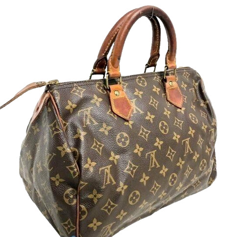 LOUIS VUITTON（LV） Louis Vuitton Speedy Borsa a tracolla 30 tela marrone