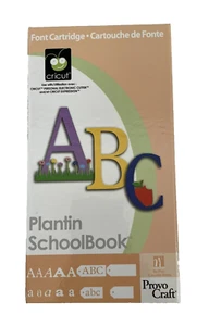 Cricut Cartridge Plantin Schoolbook Provo Craft Scrapbooking 29-0390 Full Set - Picture 1 of 4