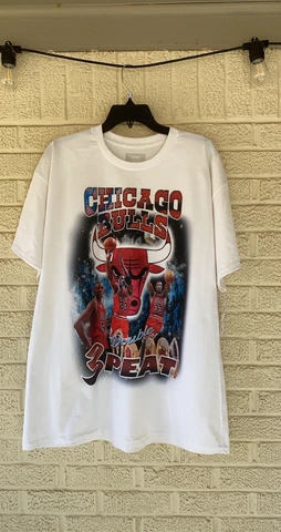 Original Chicago Bulls 1993 NBA Champions 3 Peat T Shirt Mens XLarge Vintage Cover