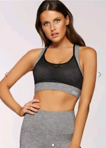BNWT🔸️Lorna Jane L / Large - Twilight Duo Sports Bra - colour Grey marle/black - Picture 1 of 5