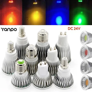DC 24V 12W Dimmable LED COB Spotlight E27 GU10 E14 MR16 B22 6W 9W Bulb Lamp BC - Picture 1 of 18