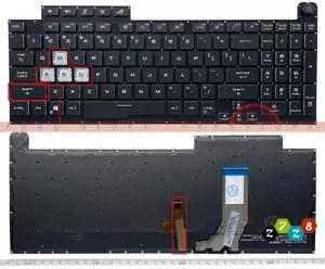 Nuevo teclado retroiluminado colorido ASUS ROG Strix G731 G731GT G731GV G731GW EE. UU. - Imagen 1 de 1