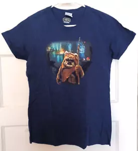 Star Wars Ewok T Shirt Blue Size Medium A-014 - Picture 1 of 4