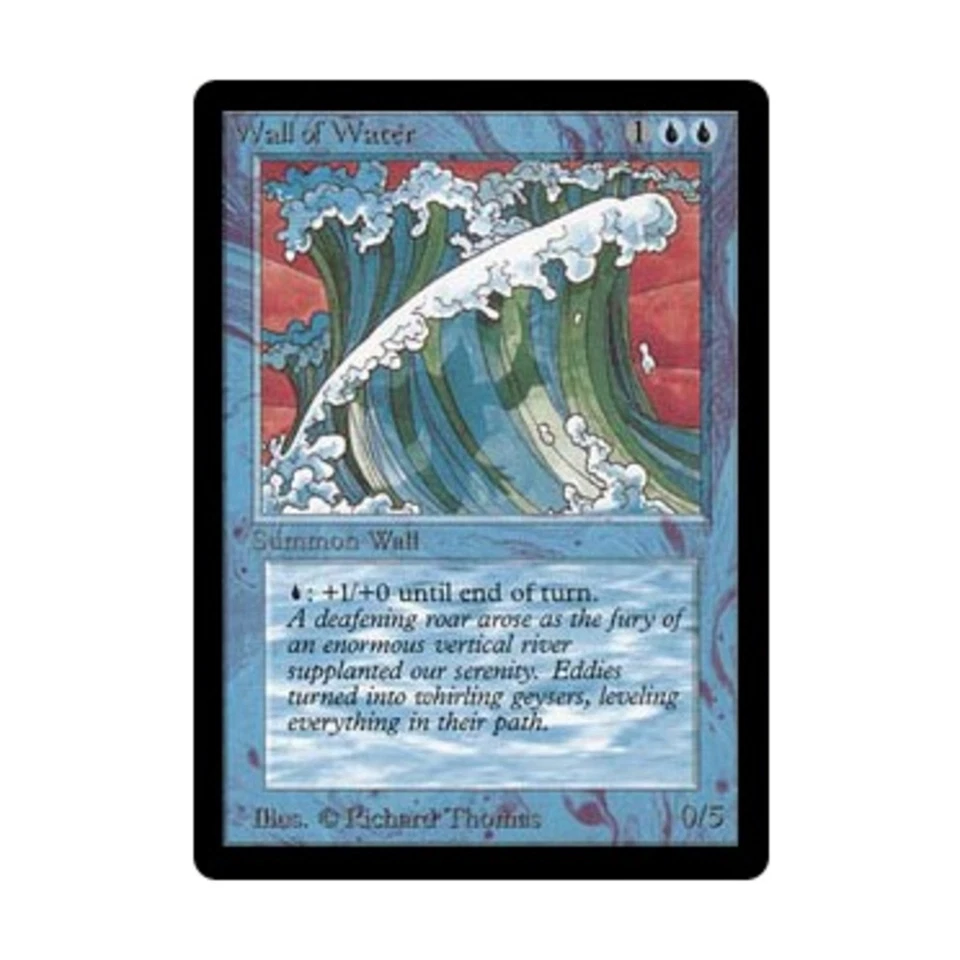 WOTC MtG Beta Wall of Water (U) VG - Image 1 of 1