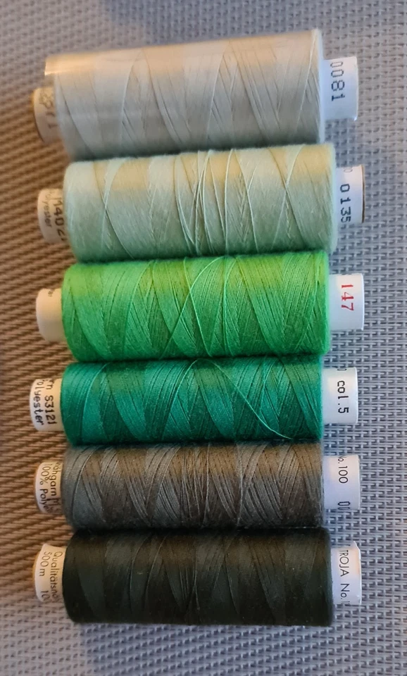Nähgarn  6 x Mettler Amann Troja - 100% Polyester No. 100 - 500 m diverse Farben - Bild 1 von 1