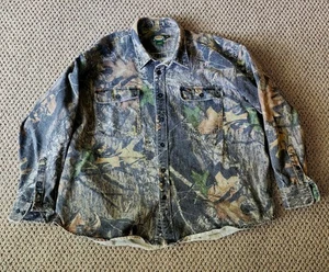 Vintage Cabelas Shirt 3XL Mossy Oak Camo Long Sleeve - Picture 1 of 6