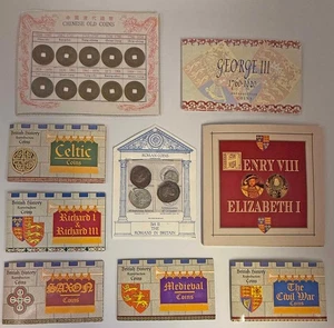 Lote de trabajo 9 paquetes de monedas de reproducción GB romano chino celta sajón - 27 monedas - Imagen 1 de 12
