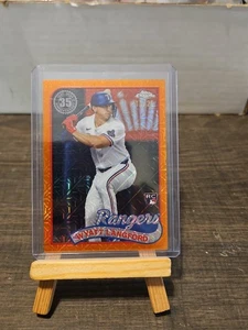 Wyatt Langford 2024 Topps Chrome Orange Mojo 11/25 Texas Rangers - Foto 1 di 2