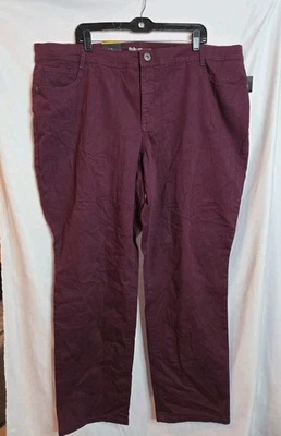 Pantalones de mezclilla Style & co para mujer talla 24W borgoña pierna ajustada control abdomen Foto 1 de 4