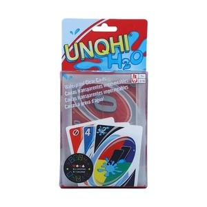 UNO Card Game H2O Splash Waterproof Clear PVC No 1 Family Fun Playing Card Game - Picture 1 of 12