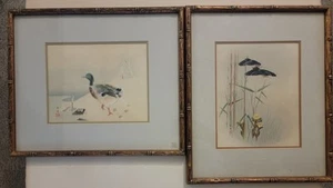 Dos impresiones japonesas en madera-Meiji tardío-JB Millet Co Boston - Imagen 1 de 4