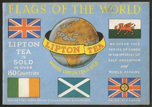 LIPPTON (TEA)-EMPTY ALBUM- FLAGS OF THE WORLD 1967 - Picture 1 of 2