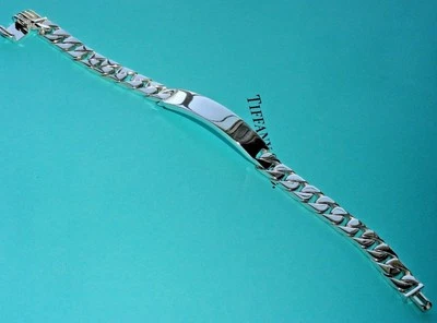 Tiffany & Co. Sterling Silver 51 Gram 8 1/2" Men's Curb Link ID Bracelet - Image 1 of 4