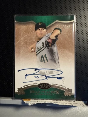Brad Peacock 2012 Topps Tier One On Rise Autograph 311/350 Auto A's Astros 46599 - Image 1 of 2