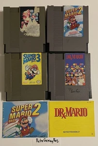 Super Mario Bros 1,2,3 And Dr. Mario Nintendo NES lot With 2 Manuals - Picture 1 of 9