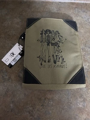 Izak Zenou "vive Les Asperge" iPad Case Army Green Canvas Girls Friends NEW - Image 1 of 2