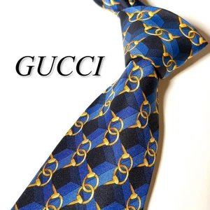 Cravatta Gucci cravatta 100% seta multicolore motivo Horsebit 3,2 pollici dal Giappone - Foto 1 di 24
