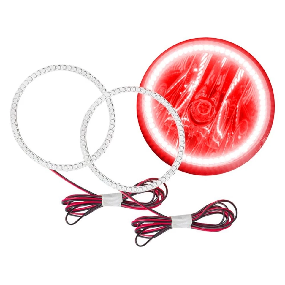 LED Fog Lights Halo Ring Lights Red For 1996-2002 Dodge Viper GTS Foto 1 de 4