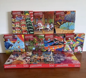 Lot Of 10 Cra-Z-Art Puzzlebug De Luxe 500 Piece 20” x 12” Jigsaw Puzzles - Picture 1 of 2