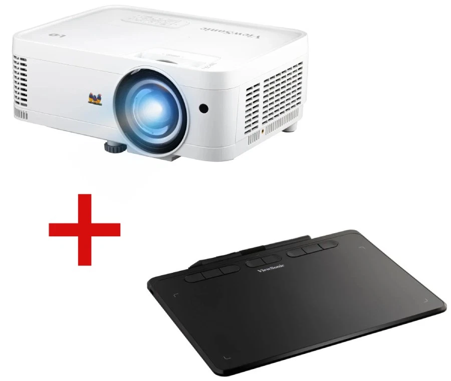 4920492 Viewsonic PROIETTORE VIEW WXGA 2000ANSI LED OTTICA CORTA + TAVOLETTA PF1 - Immagine 1 di 1