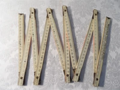 ANCIEN METRE PLIANT BOIS ET LAITON "RESOPAL" MENDE&HAACK  2 HAMBOURG 50 ARTISANT - Photo 1/3