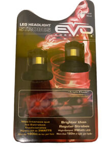 EVO Formance Universal LED Strobe Headlights Kit 3-Watt, Red for Car-Truck