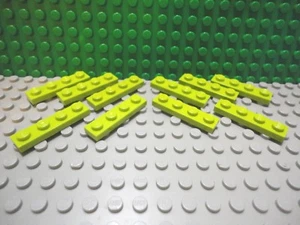 Lego 10 verde lime 1x4 piastra base NUOVO - Foto 1 di 1